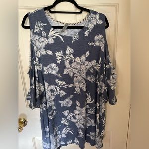 Floral Cold Shoulder Top